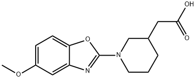 [1-(5-methoxy-1,3-benzoxazol-2-yl)piperidin-3-yl]acetic acid 结构式