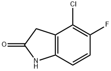 4-氯-5-氟吲哚啉-2-酮 结构式