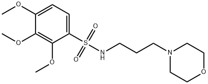 2,3,4-trimethoxy-N-(3-morpholin-4-ylpropyl)benzenesulfonamide 结构式