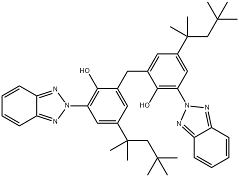 亚甲基双-苯并三唑基四甲基丁基酚 结构式