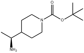 (S)-TERT-BUTYL 4-(1-AMINOETHYL)PIPERIDINE-1-CARBOXYLATE 结构式