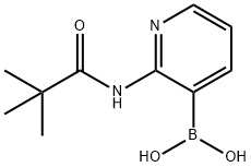 2-[(2,2-DiMethylpropanoyl)aMino]pyridin-3-boronic acid 结构式