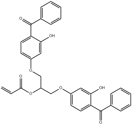 1,3-BIS(4-BENZOYL-3-HYDROXYPHENOXY)-2-PROPYL ACRYLATE 结构式
