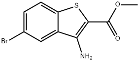 3-氨基-5-溴苯并[B]噻吩-2-羧酸甲酯 结构式