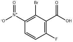 2-溴-6-氟-3-硝基苯甲酸 结构式