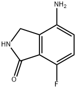 4-氨基-7-氟-2,3-二氢-1H-异吲哚-1-酮 结构式