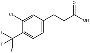 3-(3-氯-4-(三氟甲基)苯基)丙酸 结构式