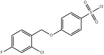 4-((2-氯-4-氟苄基)氧基)苯-1-磺酰氯 结构式