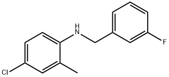 4-氯-N-(3-氟苄基)-2-甲基苯胺 结构式
