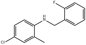 4-氯-N-(2-氟苄基)-2-甲基苯胺 结构式