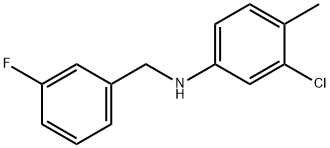 3-氯-N-(3-氟苄基)-4-甲基苯胺 结构式