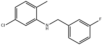5-氯-N-(3-氟苄基)-2-甲基苯胺 结构式