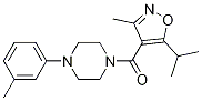 Methanone, [3-methyl-5-(1-methylethyl)-4-isoxazolyl][4-(3-methylphenyl)-1-piperazinyl]- 结构式