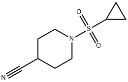 1-(环丙基磺酰基)-4-氰基哌啶 结构式