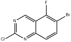 6-溴-2-氯-5-氟-喹唑啉 结构式