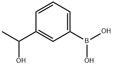 3-(1-HYDROXYETHYL)PHENYLBORONIC ACID 结构式