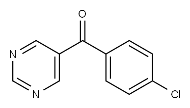 5-(4-氯苯甲酰基)嘧啶 结构式