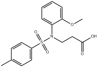 3-[N-(2-甲氧基苯基)4-甲基苯磺酰氨基]丙酸 结构式