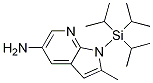 1H-Pyrrolo[2,3-b]pyridin-5-amine, 2-methyl-1-[tris(1-methylethyl)silyl]- 结构式