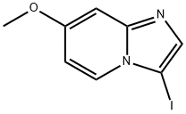 3-碘-7-甲氧基咪唑并[1,2-A]吡啶 结构式