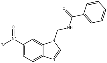 N-((6-Nitro-1H-benzimidazol-1-yl)methyl)benzamide 结构式