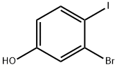 3-溴-4-碘苯酚 结构式
