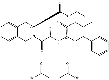 喹那普利乙基乙基双酯(马来酸) 结构式