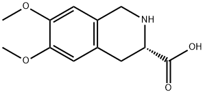 (S)-6,7-二甲氧基-1,2,3,4-四氢-3-异喹啉羧酸盐酸盐 结构式