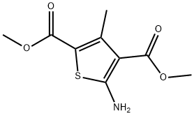 5-氨基-3-甲基噻吩-2,4-二甲酸二甲酯 结构式