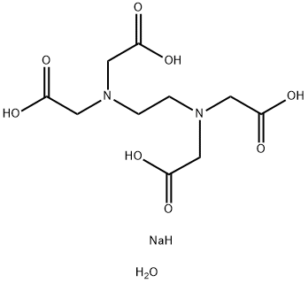 EDTA三钠 分子式：C10 H13 N2 Na3 O8 . x H2 O 结构式
