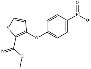 3-(4-硝基苯氧基)噻吩-2-甲酸甲酯 结构式