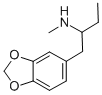 N-甲基-1-(3,4-亚甲二氧基苯基)-2-丁胺 结构式