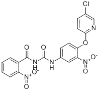 Benzamide, N-(((4-((5-chloro-2-pyridinyl)oxy)-3-nitrophenyl)amino)carb onyl)-2-nitro- 结构式