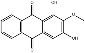 1,3-二羟基-2-甲氧基蒽醌 结构式