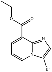 3-溴-8-甲酸乙酯咪唑并[1.2-A]吡啶 结构式