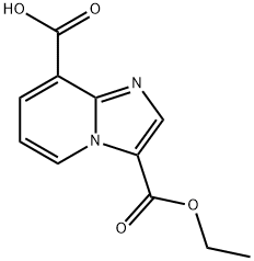 3-(乙氧羰基)咪唑并[1,2-A]吡啶-8-羧酸 结构式