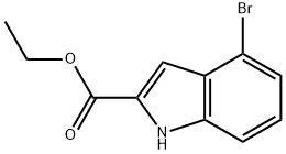 4-溴吲哚-2-甲酸乙酯 结构式