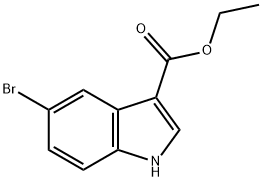 5-溴吲哚-3-羧酸乙酯 结构式