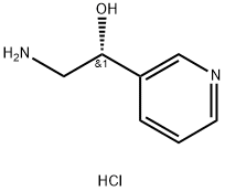 (R)-2-氨基-1-(吡啶-3-基)乙醇盐酸盐 结构式