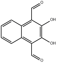 2,3-二羟基萘-1,4-二甲酰基 结构式