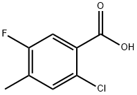 2-氯-5-氟-4-甲基-苯甲酸 结构式