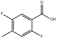 2,5-二氟-4-甲基苯甲酸 结构式