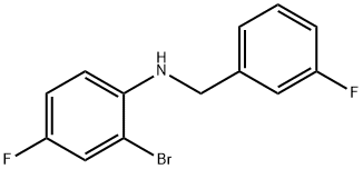 2-溴-4-氟-N-(3-氟苄基)苯胺 结构式