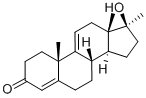 17beta-羟基-17-甲基雄甾-4,9(11)-二烯-3-酮 结构式