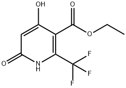 4-羟基-6-氧代-2-(三氟甲基)-1H-吡啶-3-羧酸乙酯 结构式