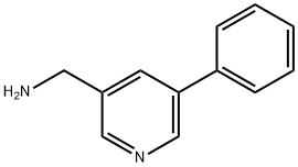 (5-苯基吡啶-3-基)甲胺 结构式