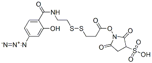 sulfosuccinimidyl 3-((2-(4-azidosalicylamido)ethyl)dithio)propionate 结构式