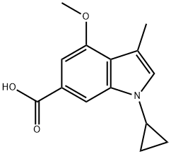 1-环丙基-4-甲氧基-3-甲基-1H-吲哚-6-羧酸 结构式