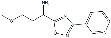 3-(METHYLTHIO)-1-(3-(PYRIDIN-3-YL)-1,2,4-OXADIAZOL-5-YL)PROPAN-1-AMINE 结构式