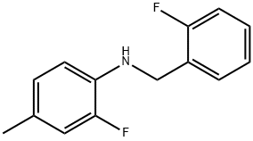 2-氟-N-(2-氟苄基)-4-甲基苯胺 结构式